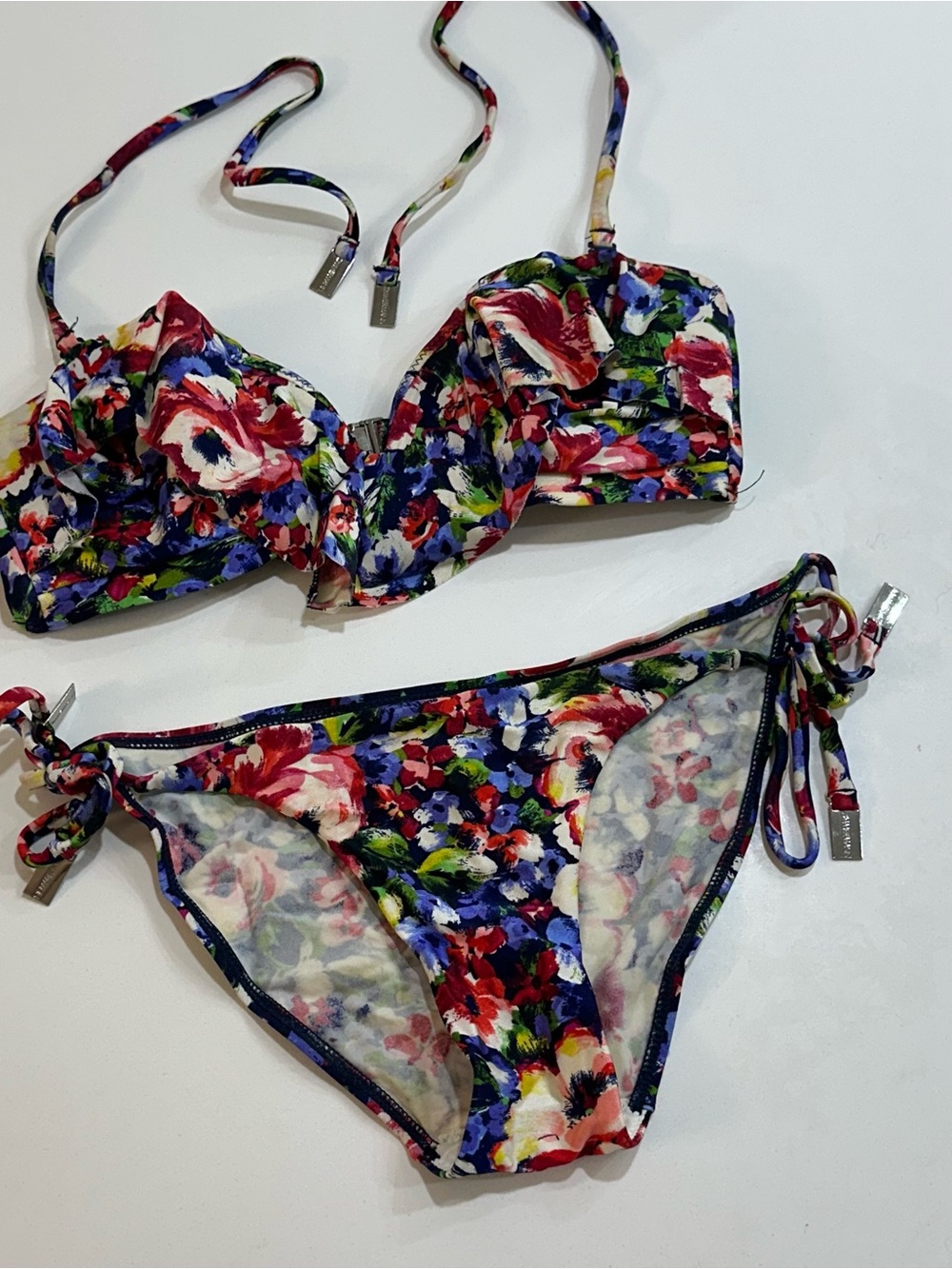 Zimmermann Floral Tie-Side Bikini Set - Multicolor bandeau small